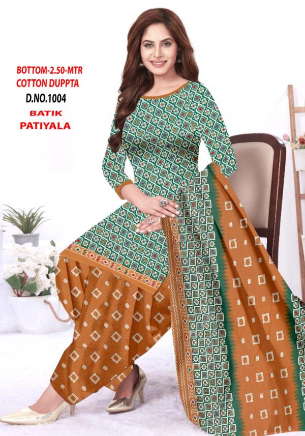 Vandana Batik Patiyala vol 1 Cotton Designer Patiyala Dress Material